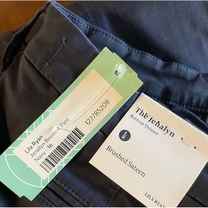 Brushed sateen navy blue pant.  Size 16Tall